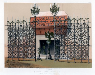 Kratki z kutego żelaza, XIX wiek. autorstwa John Burley Waring