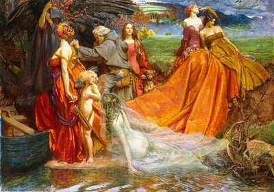 "Teraz jest rok pielgrzymkowy uczciwa jesienna szarża", autorstwa John Byam Liston Shaw