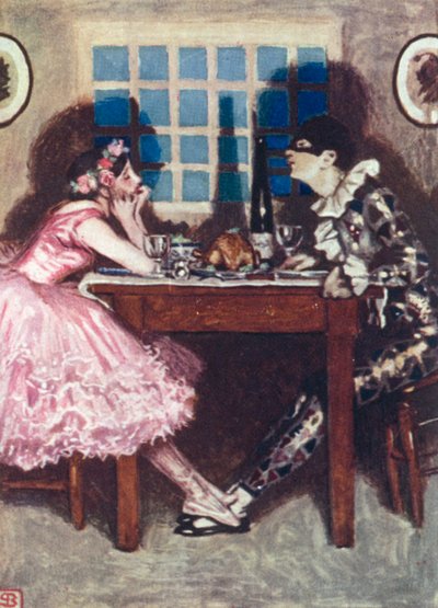 Ruggiero Leoncavallo, I Pagliacci (kolorowa litografia) autorstwa John Byam Liston Shaw