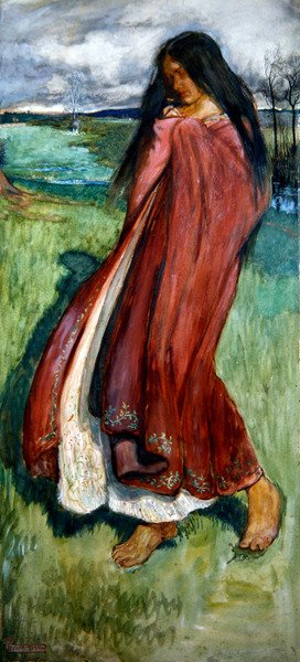 Wiosna, ok. 1910 (gwasz na papierze) autorstwa John Byam Liston Shaw