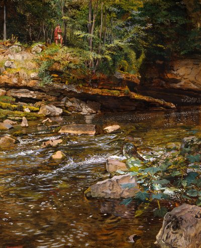 Kelpie and the Highlander (kreda i kolor ciała na papierze) autorstwa John Byam Liston Shaw