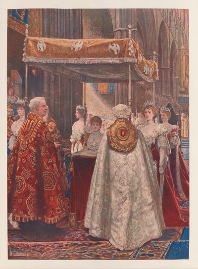 Namaszczenie królowej Aleksandry autorstwa John Byam Liston Shaw
