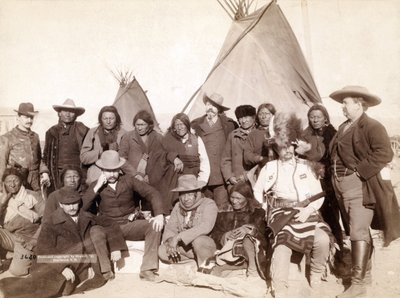 Indyjscy wodzowie i urzędnicy amerykańscy w Pine Ridge, 1891 autorstwa John C. H. Grabill