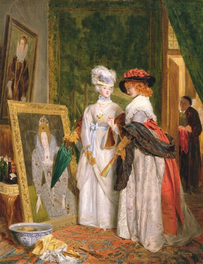Krytycy o kostiumach, moda się zmienia autorstwa John Callcott Horsley