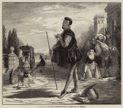 Malvolio w słońcu, Dwunasta noc autorstwa John Callcott Horsley