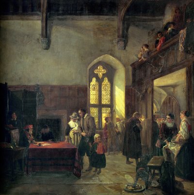 Dzień wynajmu w Haddon Hall autorstwa John Callcott Horsley