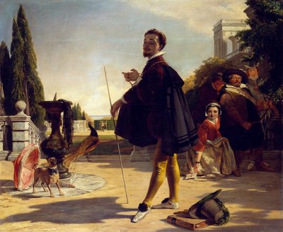 Szekspir, Wieczór Trzech Króli, Akt II, Scena V autorstwa John Callcott Horsley