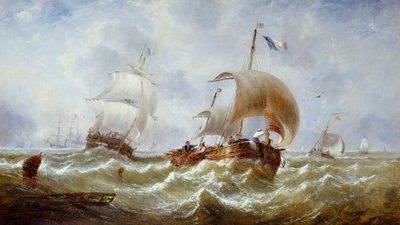 Świeża bryza, ok. 1867 (olej na płótnie) autorstwa John Callow