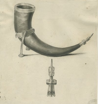 Lichfield - Róg do picia: rysunek piórem i sepii, bd [1748-1817] (rysunek) autorstwa John Carter