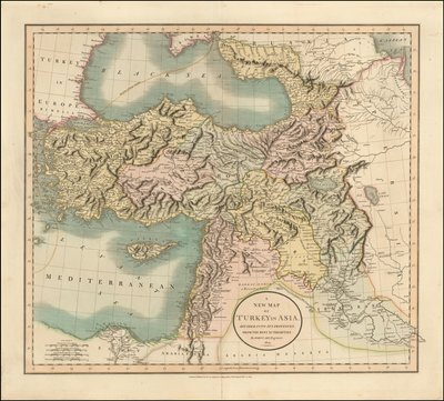 Mapa Turcji w Azji z 1801 r. autorstwa Johna Cary