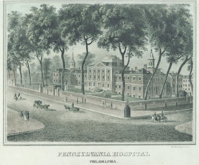 Szpital w Pensylwanii, 1838 autorstwa John Caspar Wild