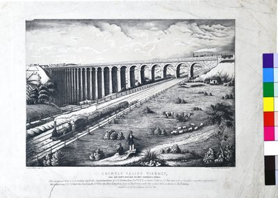 Wiadukt Crimple Valley, York and North Midland Railway. Oddział Harrogate autorstwa John Cass Birkinshaw