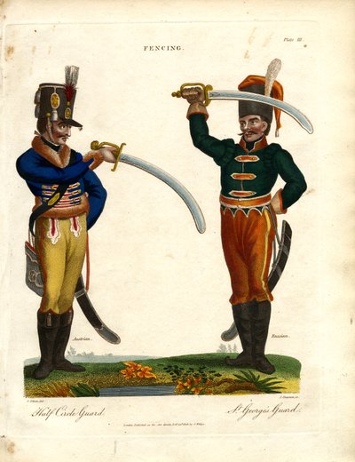 Style szermierki: Gwardia półkolista i Gwardia św. Jerzego autorstwa John Chapman