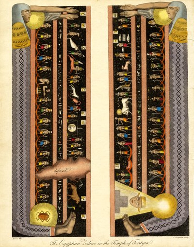 Egipski zodiak w świątyni Dendera autorstwa John Chapman