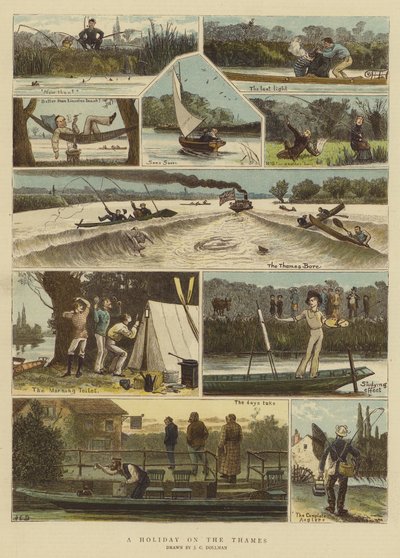 Święto nad Tamizą (chromolitho) autorstwa John Charles (after) Dollman