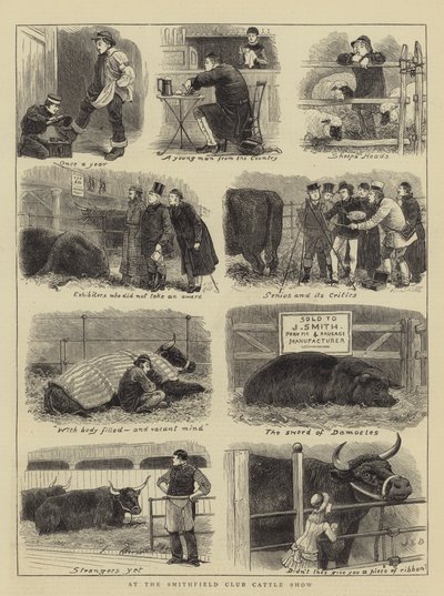 Na wystawie bydła w klubie Smithfield autorstwa John Charles Dollman