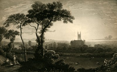 „Wschód miasta Canterbury”, c1837. autorstwa John Charles Varrall