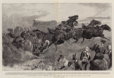 Uciekający zespół strzelców, incydent na stacji Indian Hill autorstwa John Charlton