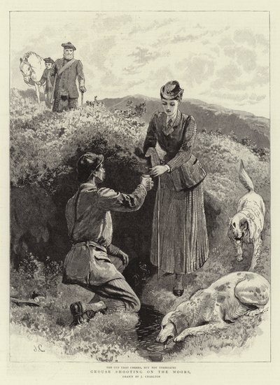 Strzelanie cietrzewia na Maurach autorstwa John Charlton