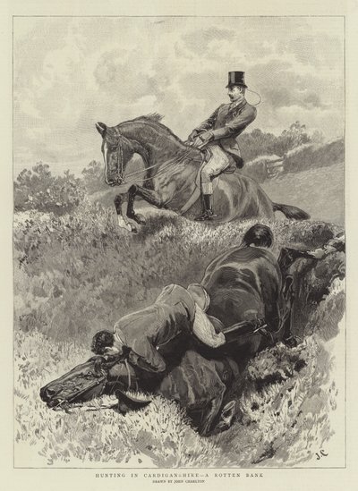 Polowanie w Cardiganshire, Rotten Bank autorstwa John Charlton