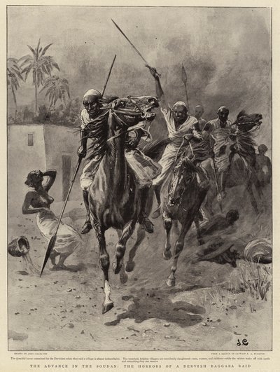 Postęp w Soudan, Horror Dervish Baggara Raid autorstwa John Charlton