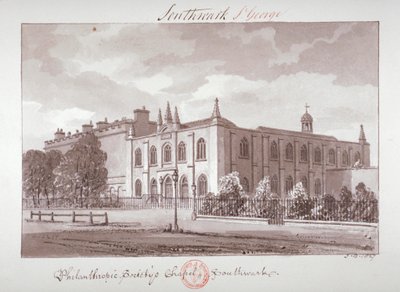 Kaplica należąca do Philanthropic Society Institution, London Road, Southwark, Londyn, 1827 autorstwa John Chessell Buckler