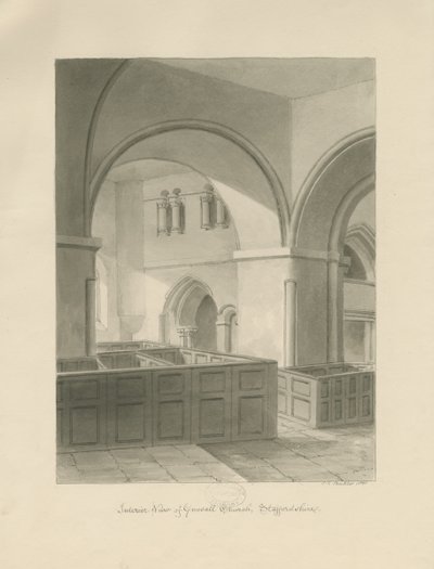 Forton - Aqualate Hall: rycina, bd [1653-1686] (druk) autorstwa John Chessell Buckler