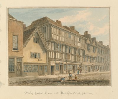 Gloucestershire – dom biskupa Coopera autorstwa John Chessell Buckler
