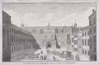 Guildhall, Londyn, 1820 autorstwa John Chessell Buckler