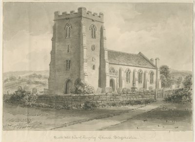 Kingsley Church: rysunek w sepii, 1841 autorstwa John Chessell Buckler