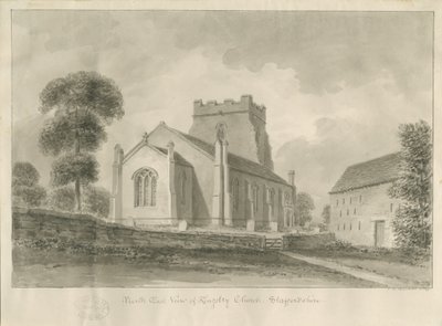 Kingsley Church: rysunek w sepii, 1841 autorstwa John Chessell Buckler