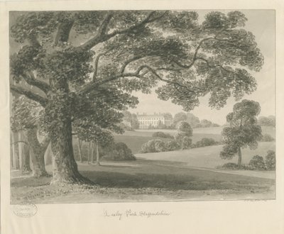 Loxley Park: rysunek w sepii, 1841 autorstwa John Chessell Buckler
