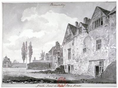 Północny front Bermondsey House, Londyn, 1816 autorstwa John Chessell Buckler