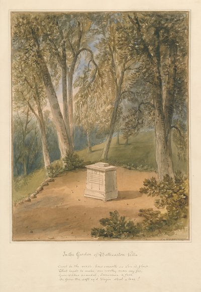 Somerset - Batheaston Villa Garden, 1827 autorstwa John Chessell Buckler