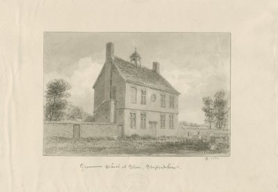 Kamień - Grammar School: rysunek w sepii autorstwa John Chessell Buckler