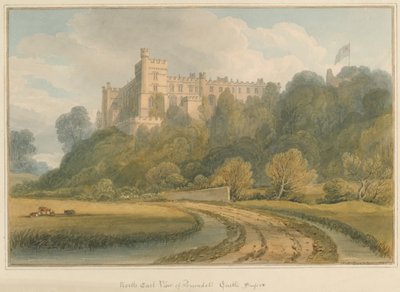 Sussex - Zamek Arundel, 1825 autorstwa John Chessell Buckler