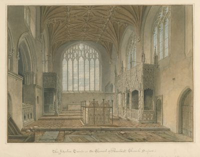 Sussex - Kościół Arundel - Grobowce Fitzalan, 1825 autorstwa John Chessell Buckler