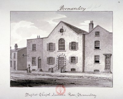 Widok kaplicy baptystów na Jamaica Row, Bermondsey, Londyn, 1826 autorstwa John Chessell Buckler