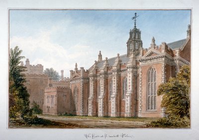 Widok sali w Lambeth Palace, Londyn, 1831 autorstwa John Chessell Buckler