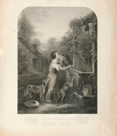 Stare dębowe wiadro autorstwa John Chester Buttre