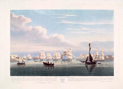 Holenderskie statki handlowe opuszczające Portsmouth, 2 czerwca autorstwa John Christian (after) Schetky
