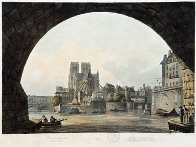 Paryż: Notre Dame - w „”Paris vu par J.C. Mats”, wyd. Miller, Londyn autorstwa John Claude Nattes