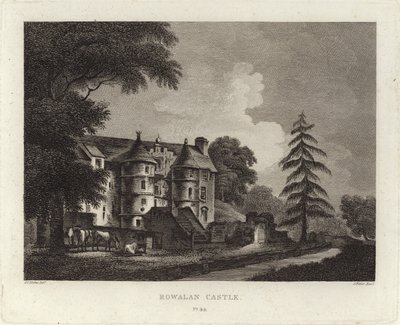 Zamek Rovallan autorstwa John Claude Nattes