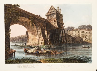 St Cloud, Water Engine, ilustracja z Wersalu, Paryża i Saint Denis, wyd. 1809 (akwatinta) autorstwa John Claude Nattes