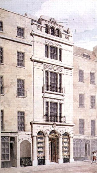 Rundell, Bridge and Rundell, 32 Ludgate Hill, 1826 (wc na papierze) autorstwa John Clement Meade