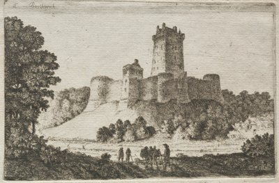 Zamek Borthwick od wschodu. autorstwa John Clerk of Eldin