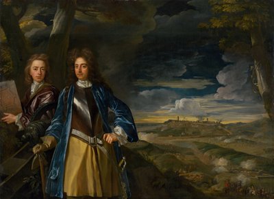 Michael Richards 1673-1721 i John Richards 1669-1709 podczas oblężenia Belgradu w 1690, 1700. autorstwa John Closterman