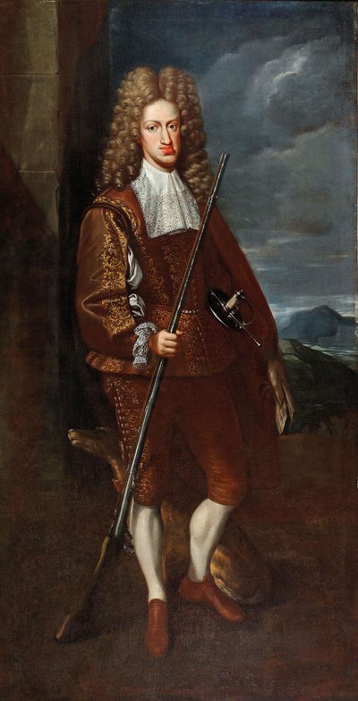 Portret Karola II Hiszpańskiego w stroju myśliwskim, 1699. autorstwa John Closterman