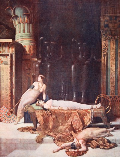 Śmierć Kleopatry, ilustracja z "Hutchinsons History of the Nations", ok. 1910 r. autorstwa John Collier