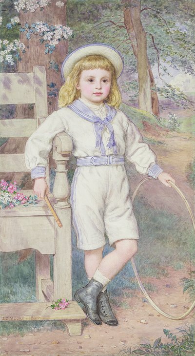 Chłopiec z obręczą autorstwa John Collingham Moore